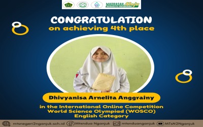 Siswa MTsN 2 Nganjuk Raih Peringkat Keempat dalam World Science Olympiad (WOSCO) Bidang Bahasa Inggris